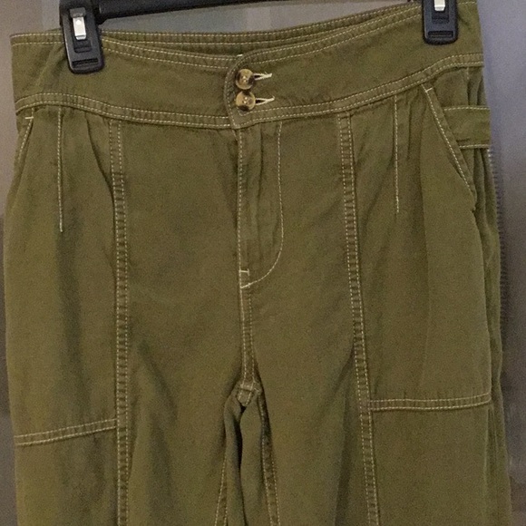 ANTHROPOLGIE army green utility pants, soft fabric, size 2.:) - Picture 1 of 6
